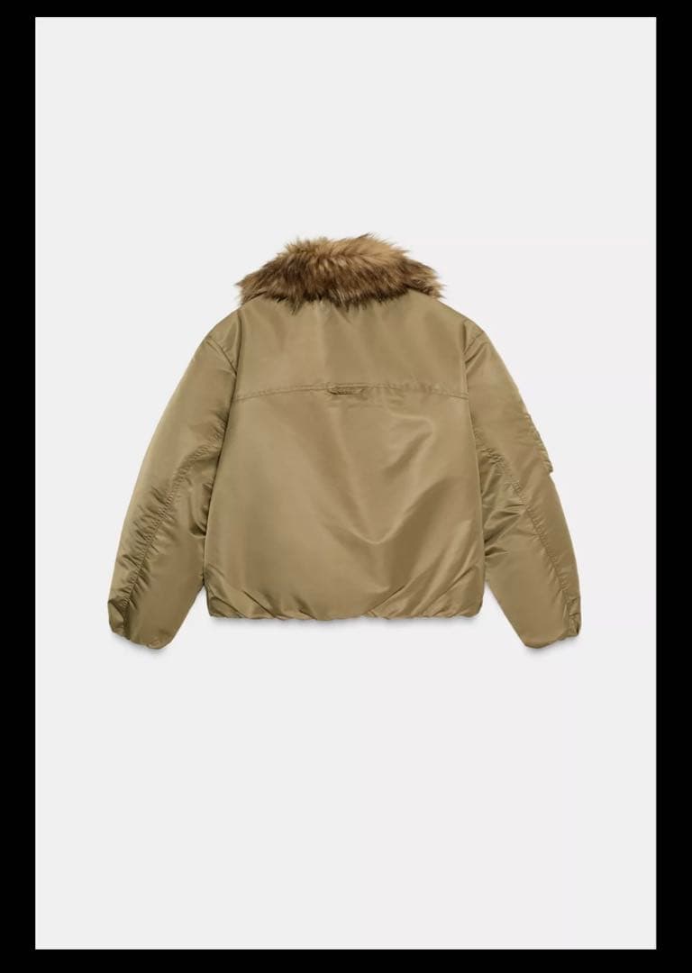 ZARA フェイクファー襟 ボンバージャケット ZW COLLECTION