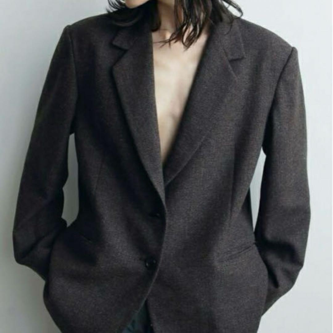 新品タグ付き アンヌーク ウールジャケット テーラード ブラウン 36