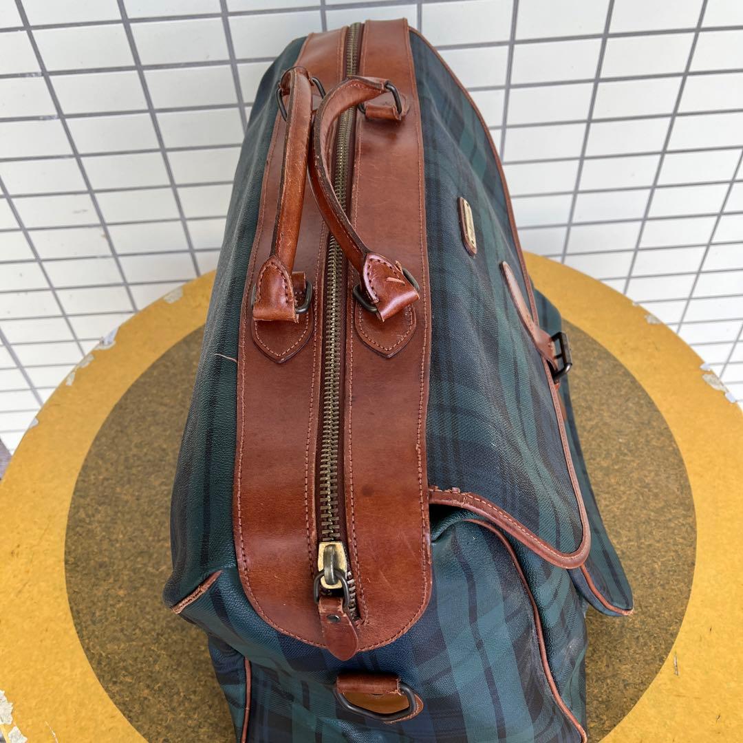 ラルフローレンの渋いチェック柄のボストンバッグ