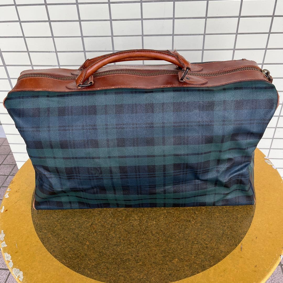 ラルフローレンの渋いチェック柄のボストンバッグ
