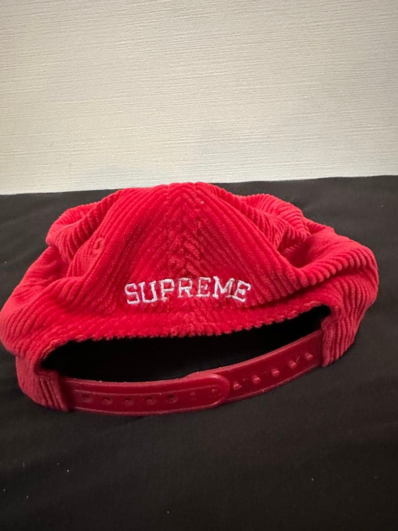 Supreme コーデュロイキャップ レッド
