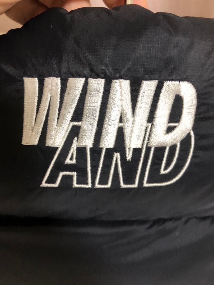 WIND AND SEA ブラック ダウンベスト L