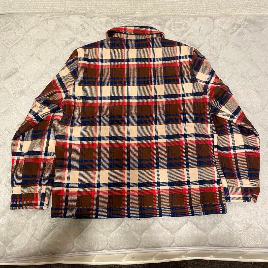 ジャケット・アウター BAPE CHECK CPO ZIP JACKET