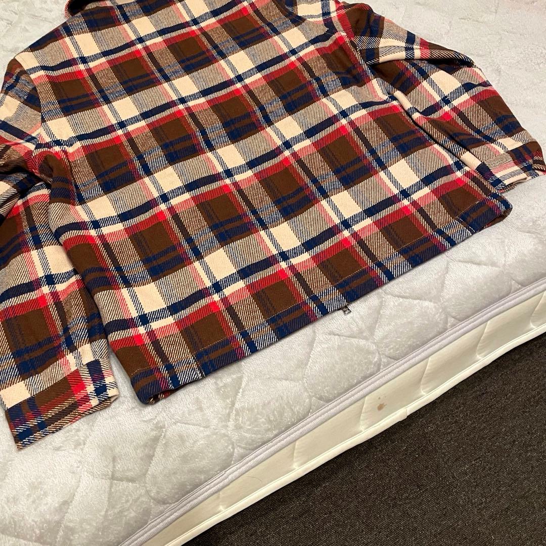 ジャケット・アウター BAPE CHECK CPO ZIP JACKET