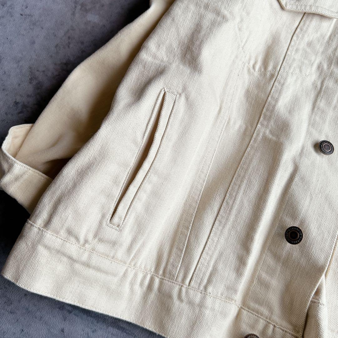 IN THE MARKET ⿻ コットン ワイド デニムジャケット Gジャン 白