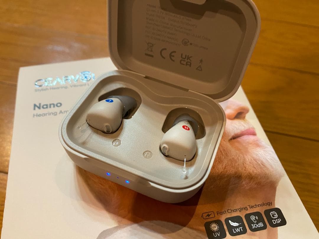 【ほぼ新品】Cearvol Nano 集音器 ワイヤレスイヤホン 簡易補聴器