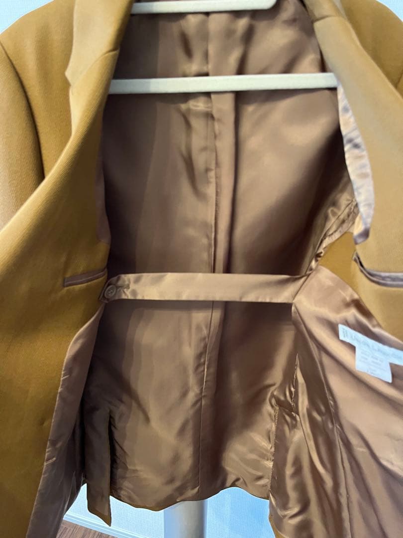 ブラウン テーラードジャケット ダブルボタン