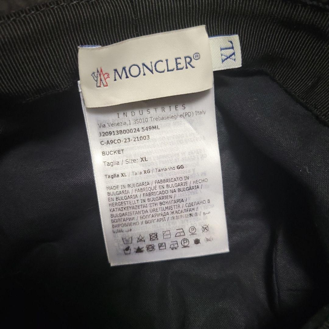 MONCLER ブラック バケットハット XL