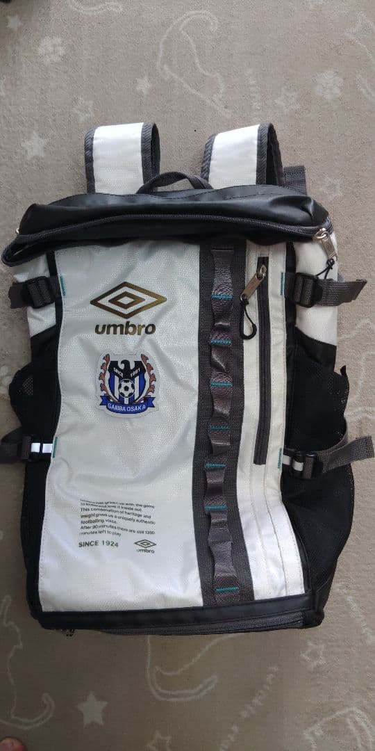 ガンバ大阪 選手仕様 バックパック 白 umbro 本物ワッペン両面テープ貼付