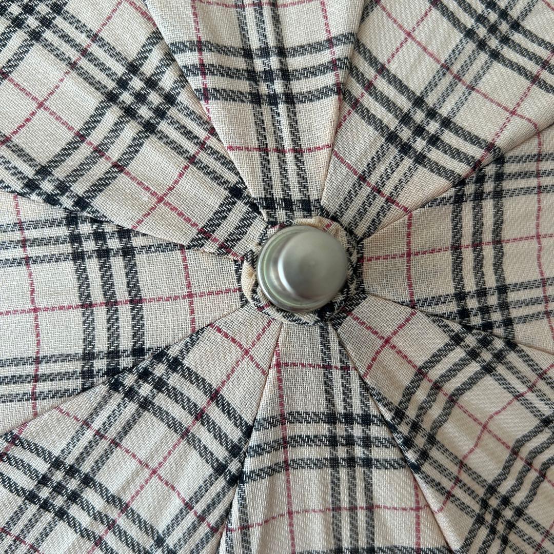 【未使用タグ付】BURBERRY ノバチェック　折りたたみ傘　レースの縁取り