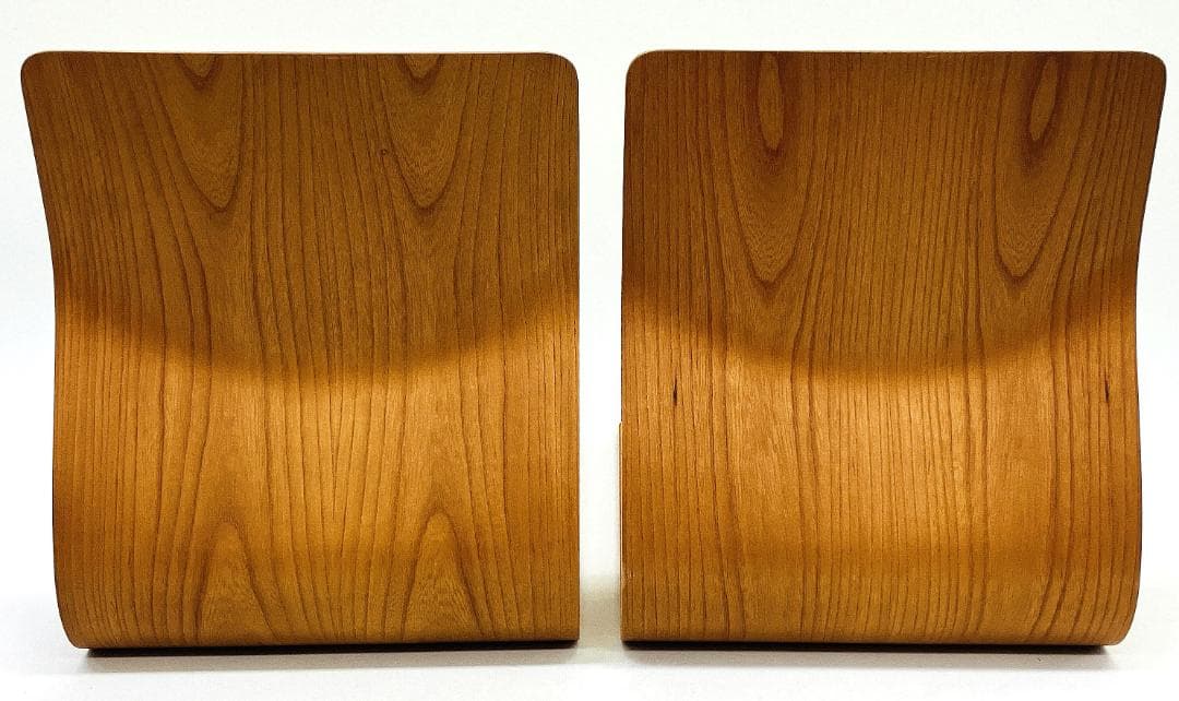 Tendo 天童木工 座椅子 2脚セット 藤森健次 曲げ木 ケヤキ板目 曲木⑳