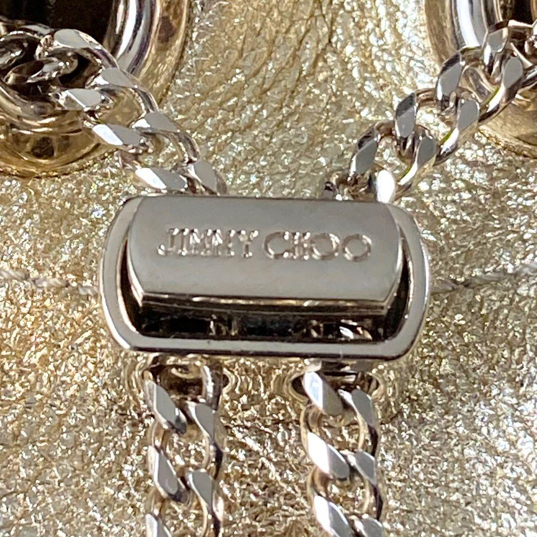 正規品 美品 ジミーチュウ バッグ ゴールド マイクロ ボンボン パーティー