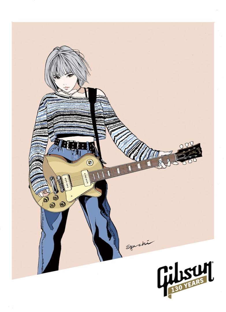『ギブソン130 years x 江口寿史・スペシャルアートワークポスター』