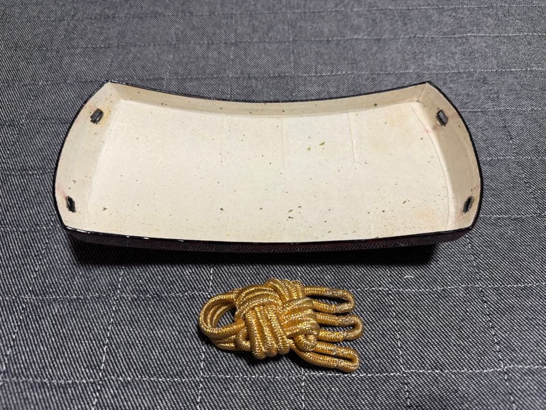 【美品】津軽三味線 胴掛け 津軽塗 五分大 赤系 螺鈿貝入 胴掛 高級品 音緒