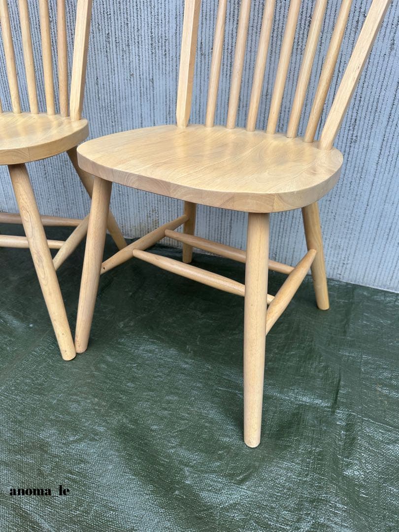 【ダイニングチェア】木製　スティックバック　ウィンザーチェア　ナフコ　インテリア