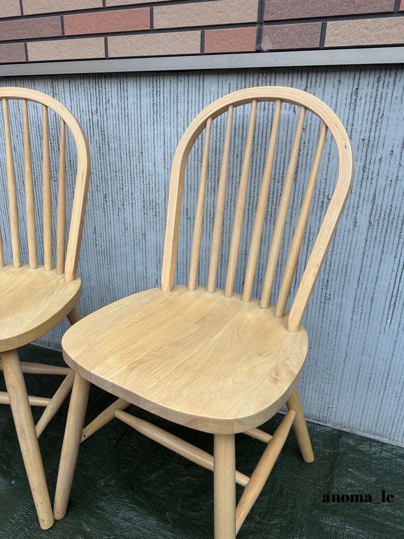 【ダイニングチェア】木製　スティックバック　ウィンザーチェア　ナフコ　インテリア