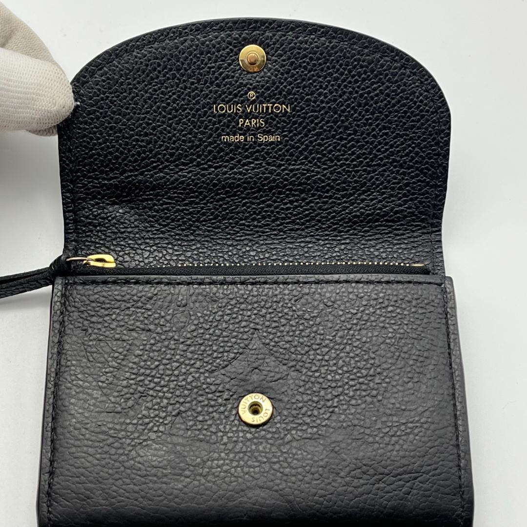 ルイヴィトン　ポルトモネロザリ　アンプラント　ノワール　折り財布　M81455