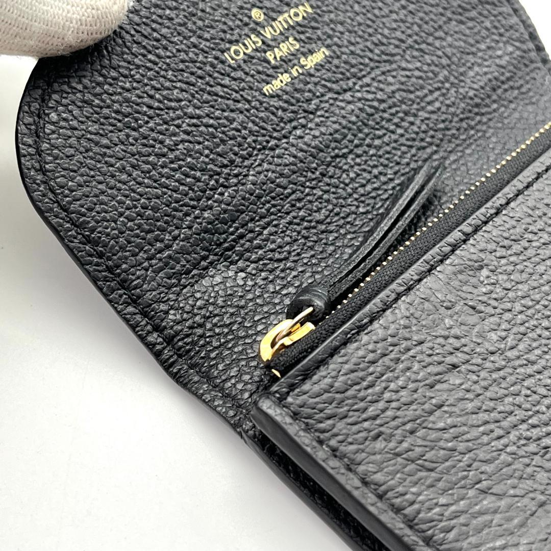ルイヴィトン　ポルトモネロザリ　アンプラント　ノワール　折り財布　M81455