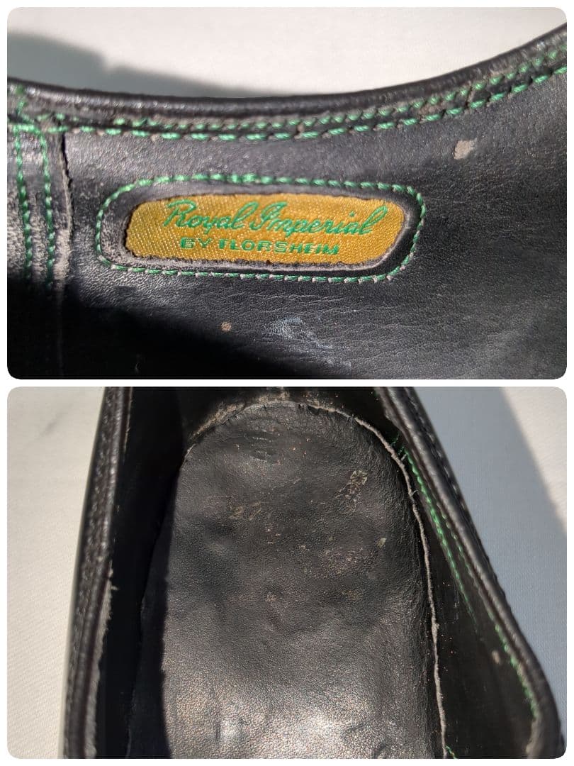 【ロイヤルインペリアル】プレーントゥ ブラック USA製【フローシャイム】