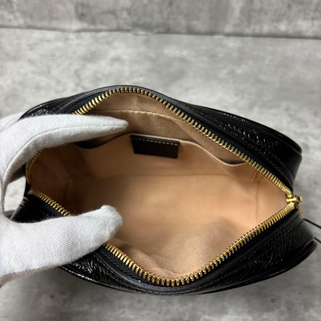 未使用級✨GUCCI ショルダーバッグ スエード GGロゴ シェリーライン 茶