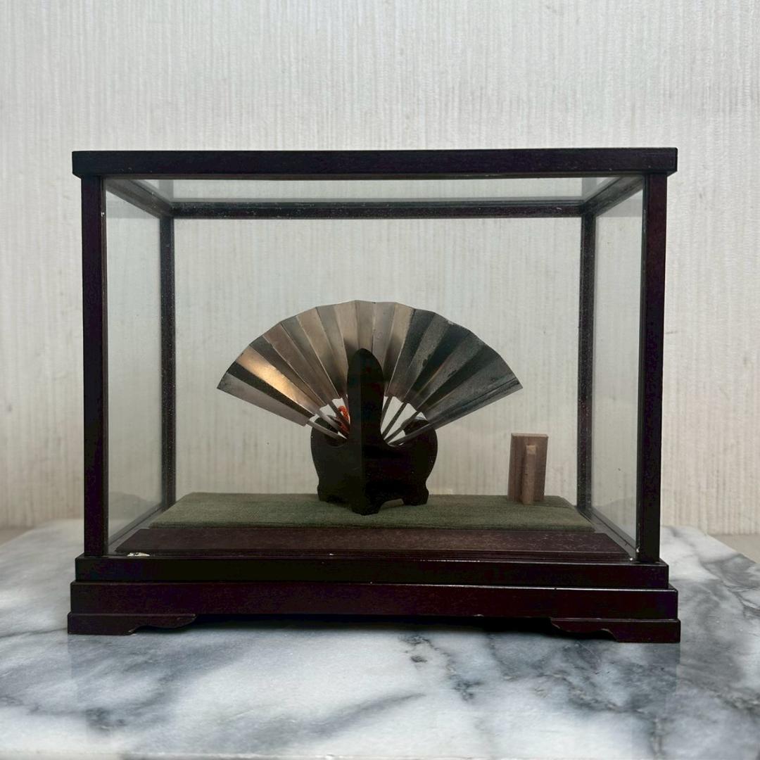 iΦ【 希少 】武比古作 純銀 扇 松竹梅 4.5号 刻印あり