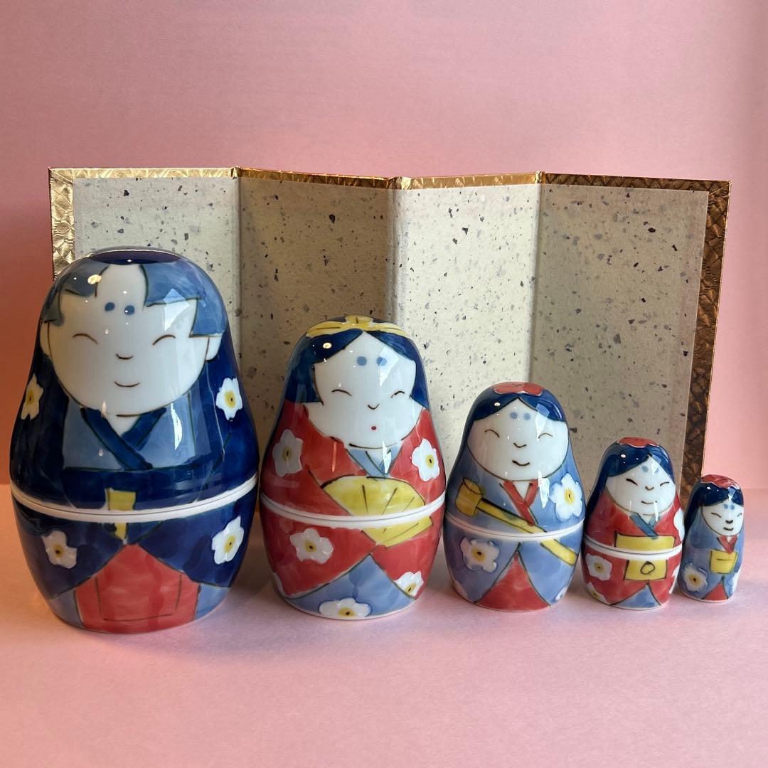 波佐見のお雛さん 有田焼 マトリョーシカ 雛飾り ひな祭り 桃の節句