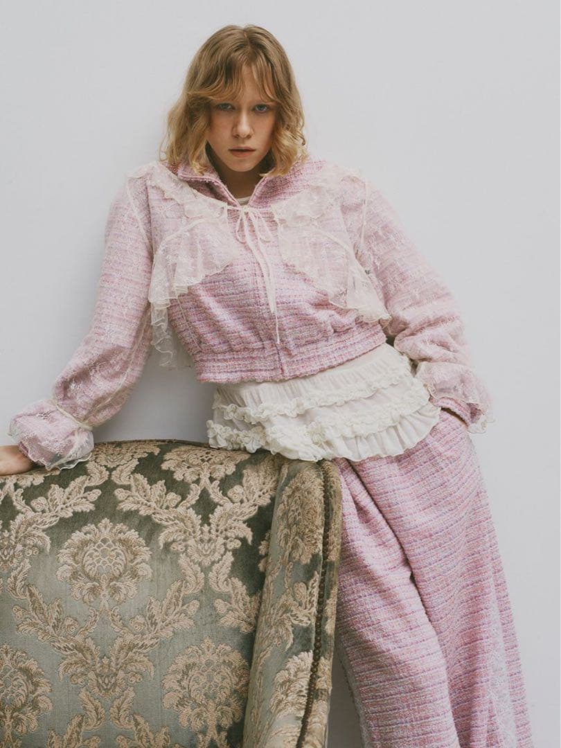 furfur 新作　ツイーディトラックブルゾン