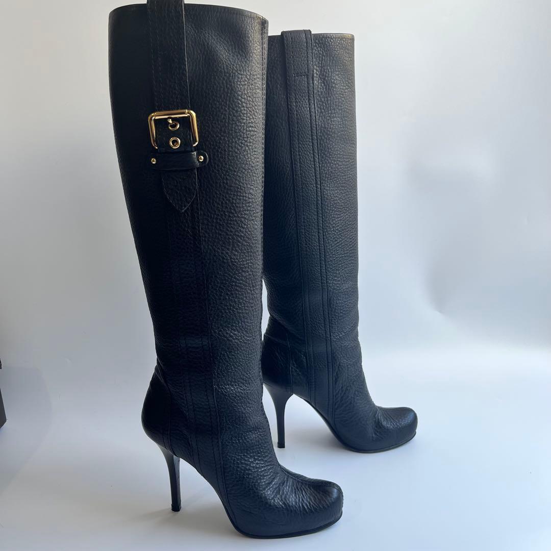 LOUIS VUITTON ルイス ヴィトン レザー ロングブーツ サイズ37