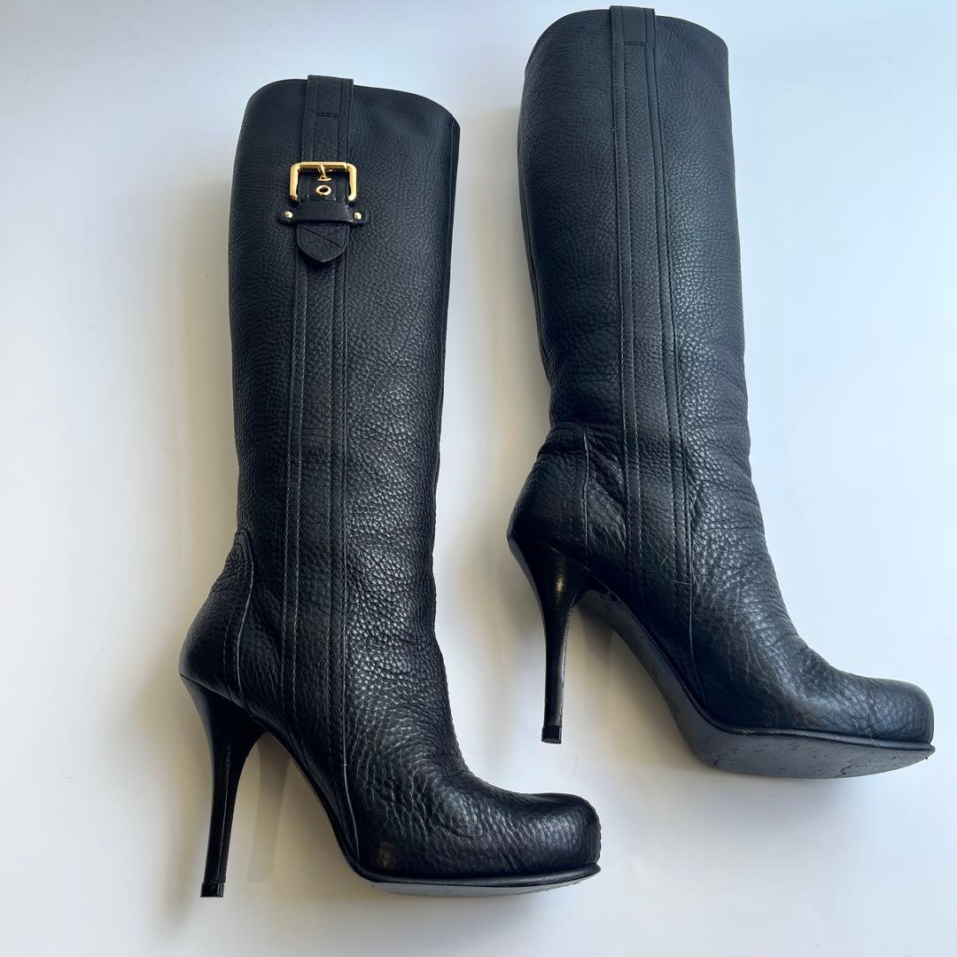 LOUIS VUITTON ルイス ヴィトン レザー ロングブーツ サイズ37