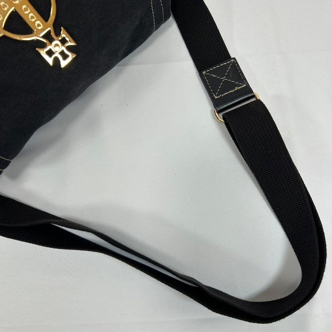 【極美品】ヴィヴィアンウエストウッド ショルダーバッグ キャンバス オーブ 黒