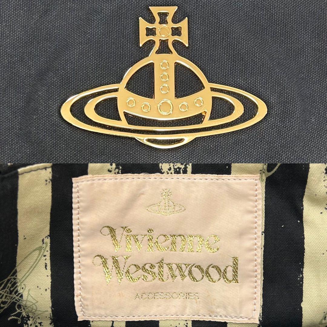 【極美品】ヴィヴィアンウエストウッド ショルダーバッグ キャンバス オーブ 黒