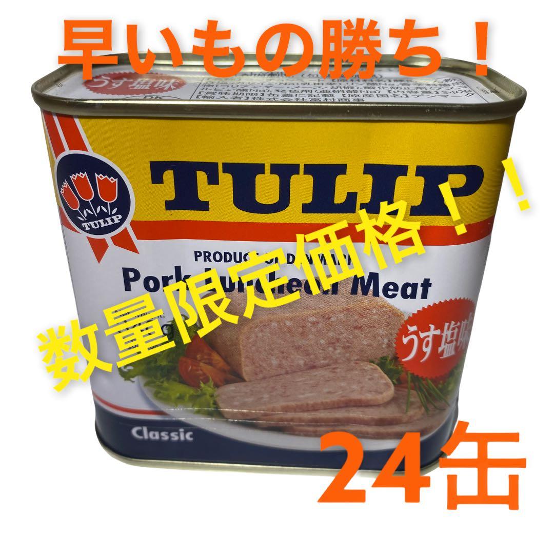 数量限定　チューリップポーク　ランチョンミート　うす塩　340g