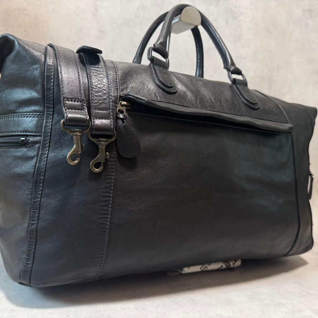大容量 ポーター ボストンバッグ 2way オールレザー ブラック
