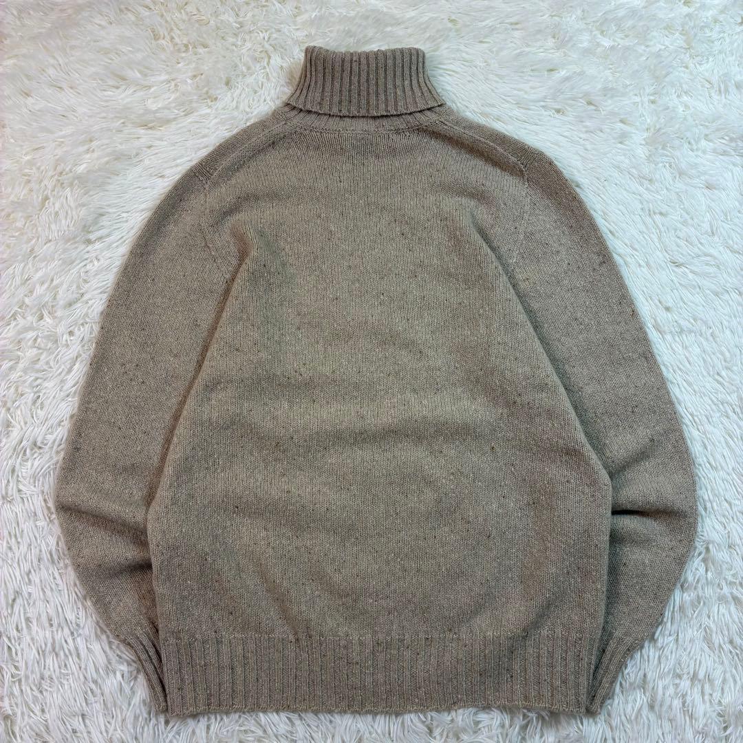 美品✨️ドルモア タートネックセーター ミドルゲージ ベージュイタリア製 48