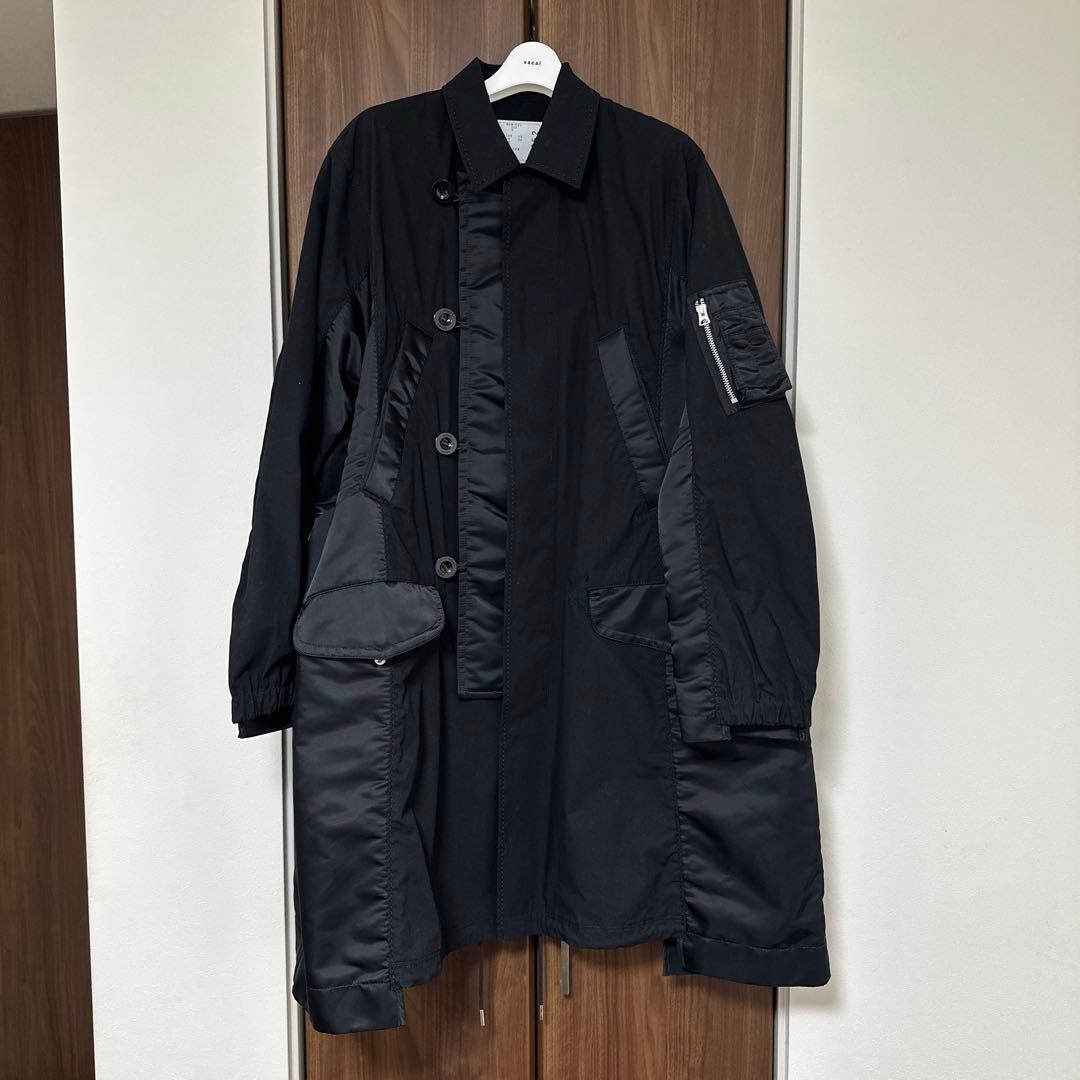 【新品未使用】sacai ブラック ミリタリージャケット　ブラック サイズ3