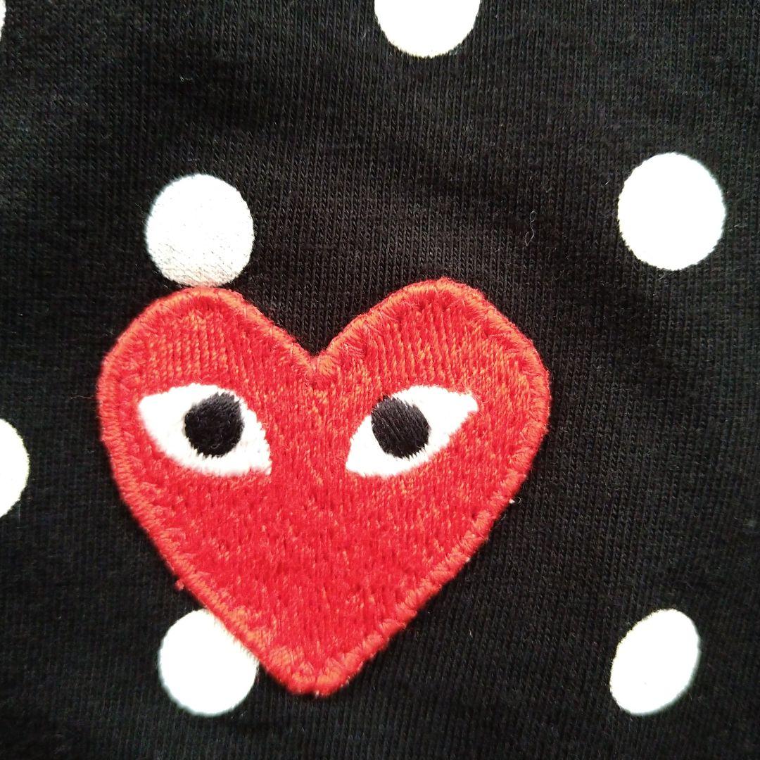 プレイコムデギャルソン　レディース　ドット　水玉　長袖Tシャツ