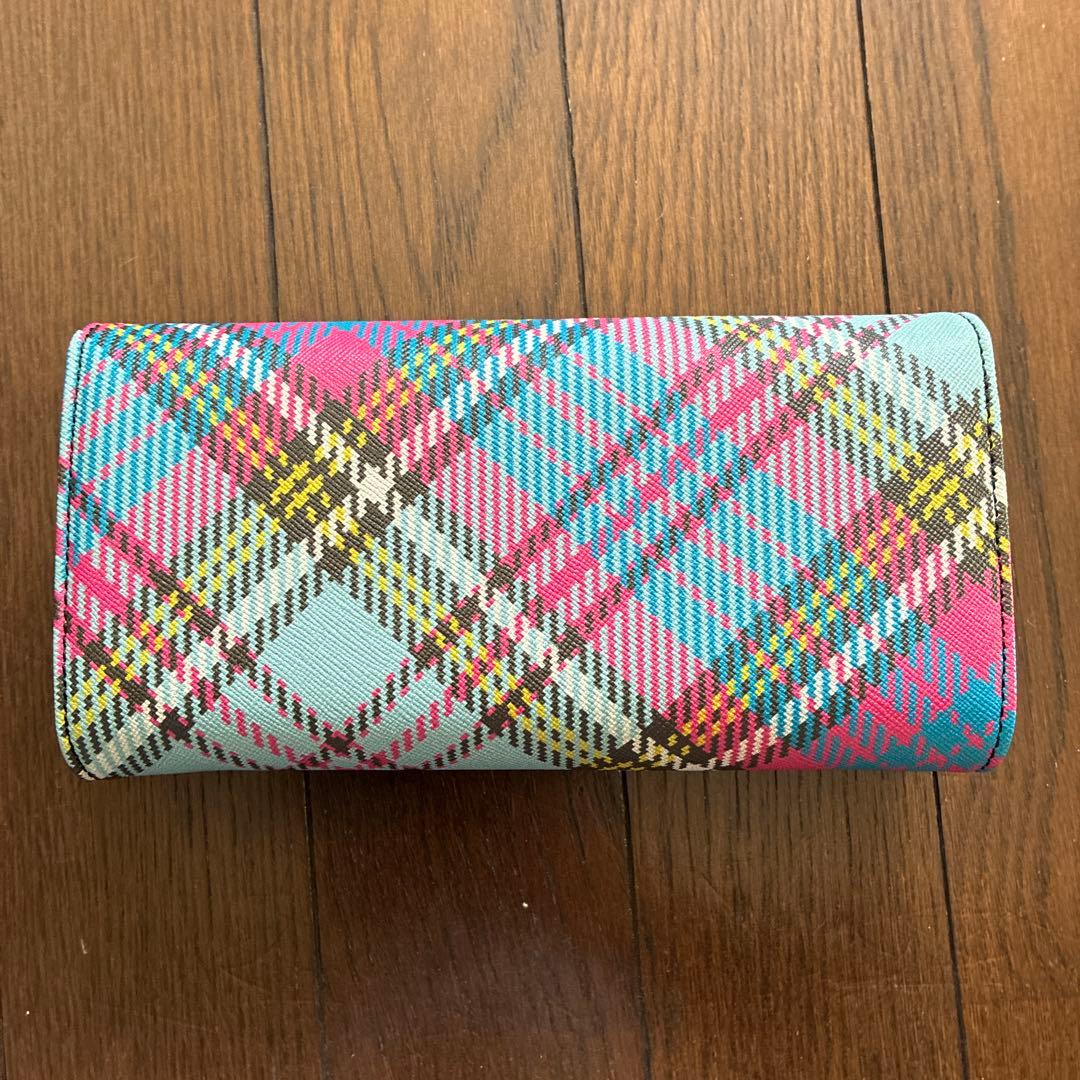 【未使用品】ヴィヴィアンウエストウッド サフィアーノ かぶせ長財布 箱付き