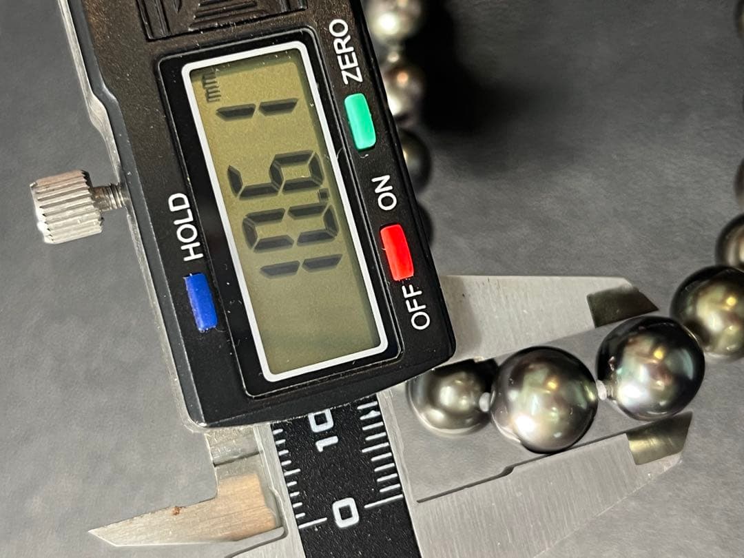 黒蝶真珠ネックレス　ブラックパール　8mm-10.5mm