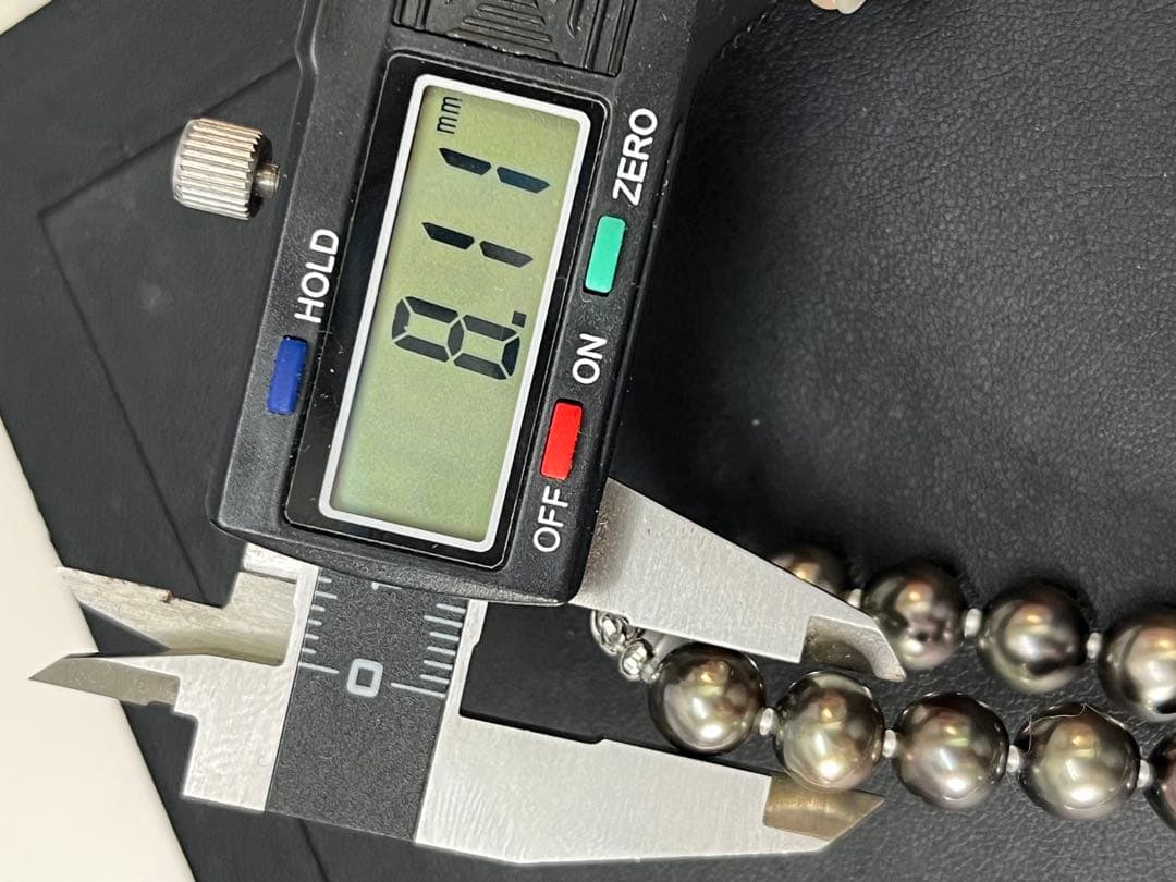 黒蝶真珠ネックレス　ブラックパール　8mm-10.5mm