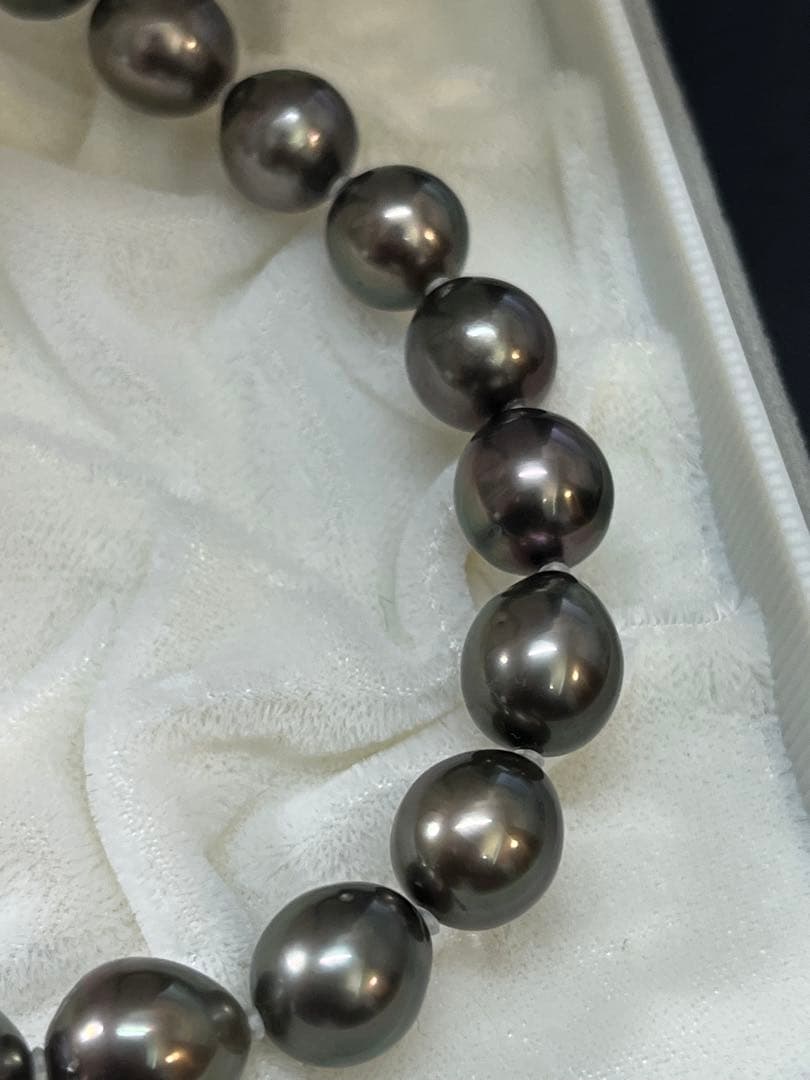 黒蝶真珠ネックレス　ブラックパール　8mm-10.5mm