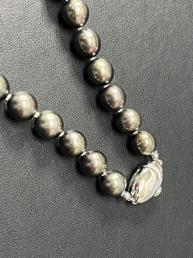 黒蝶真珠ネックレス　ブラックパール　8mm-10.5mm