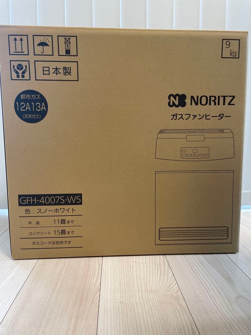 【都市ガス12A13A】NORITZガスファンヒーター GFH-4007S-W5