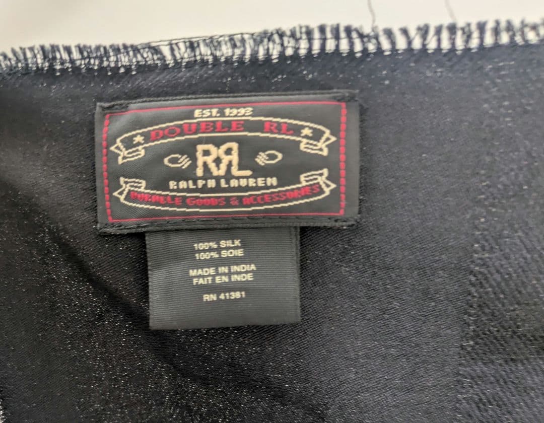 RRL ダブルアールエル 激レア ブラック ドット ストール