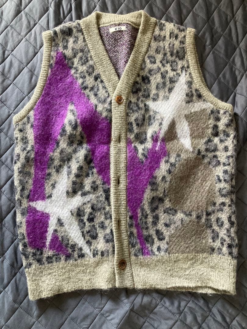 KHOKI レオパードモヘアベスト