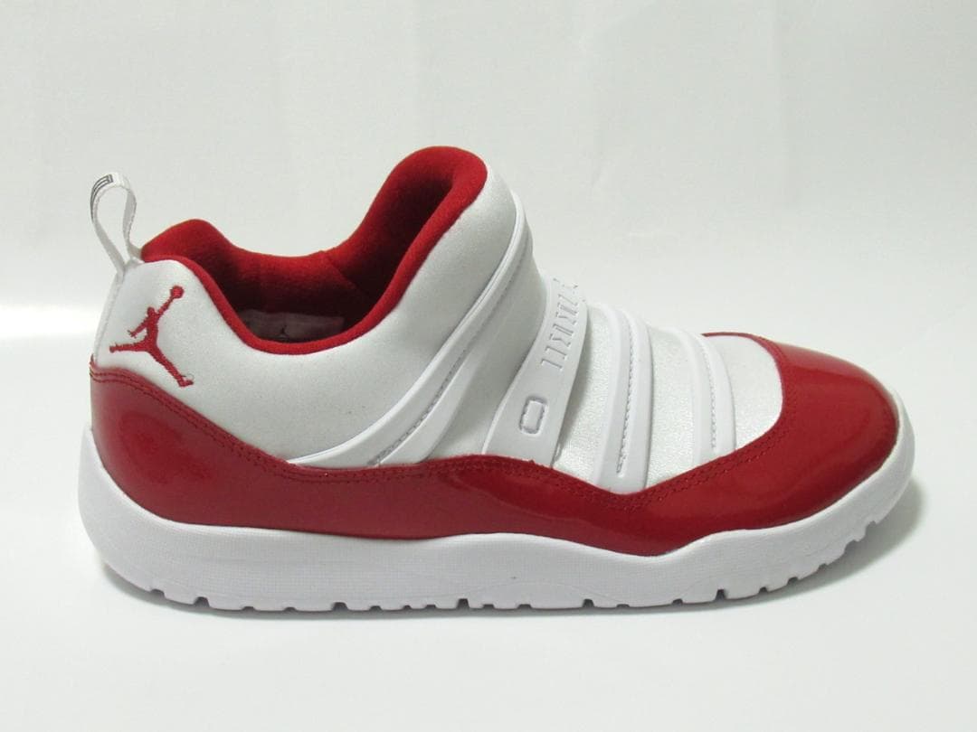 22cm 白 赤 ジョーダン 11 レトロ リトル フレックス スリッポン