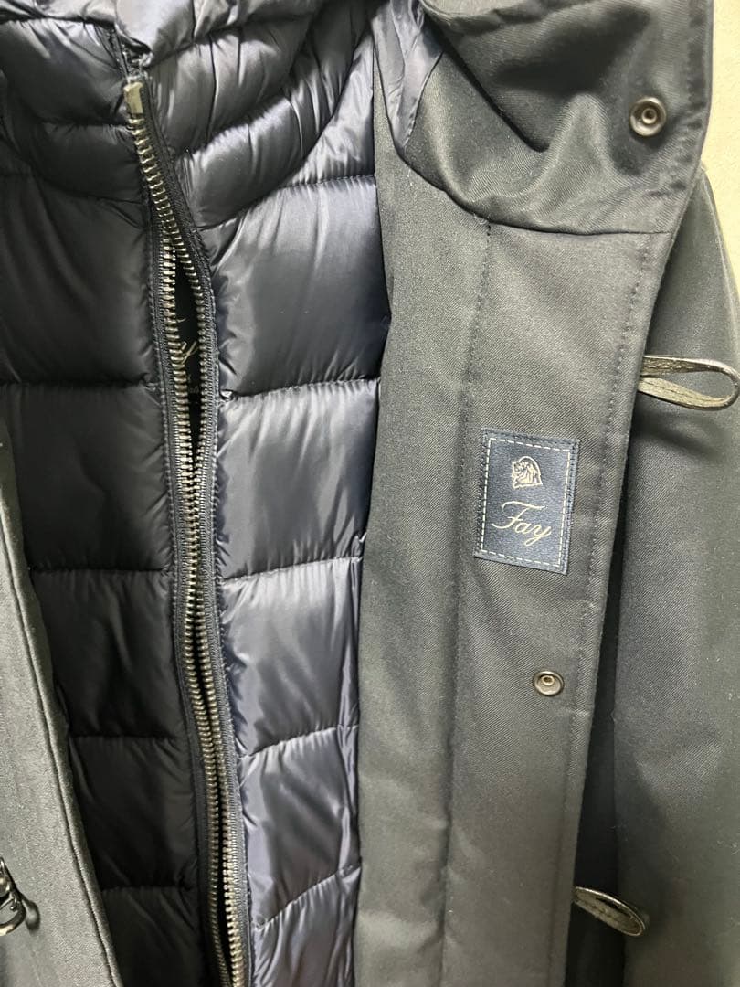 Fay フェイ ダウンジャケット　コート　ネイビー　ブルー　紺色 ダブルフロント