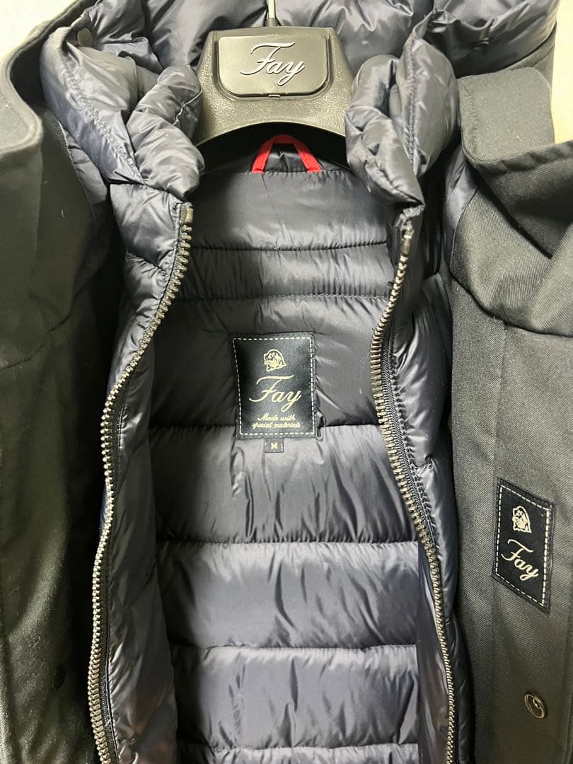Fay フェイ ダウンジャケット　コート　ネイビー　ブルー　紺色 ダブルフロント