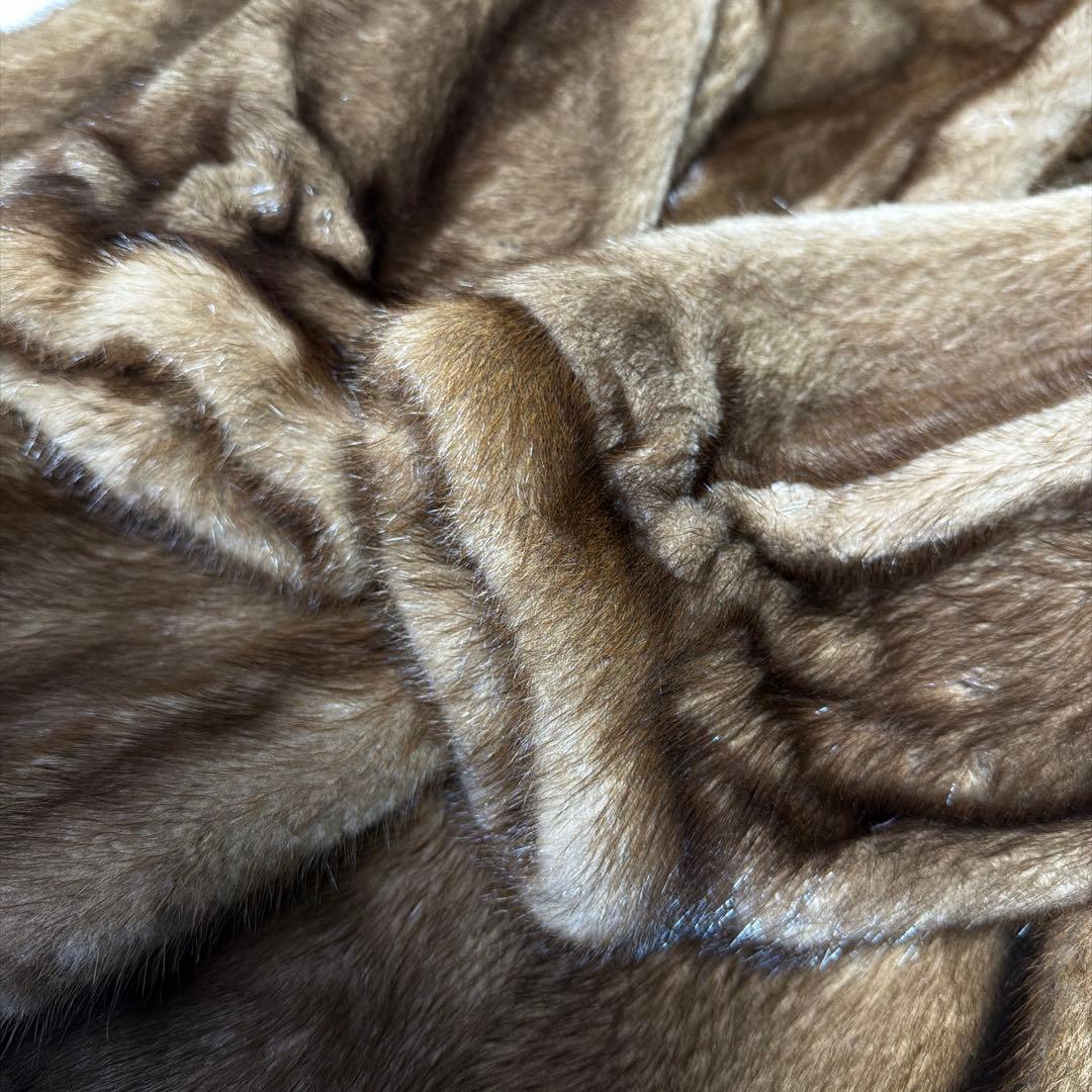 《美品》LUPIAN FUR リアルミンクファーコート キャメルブラウン 13