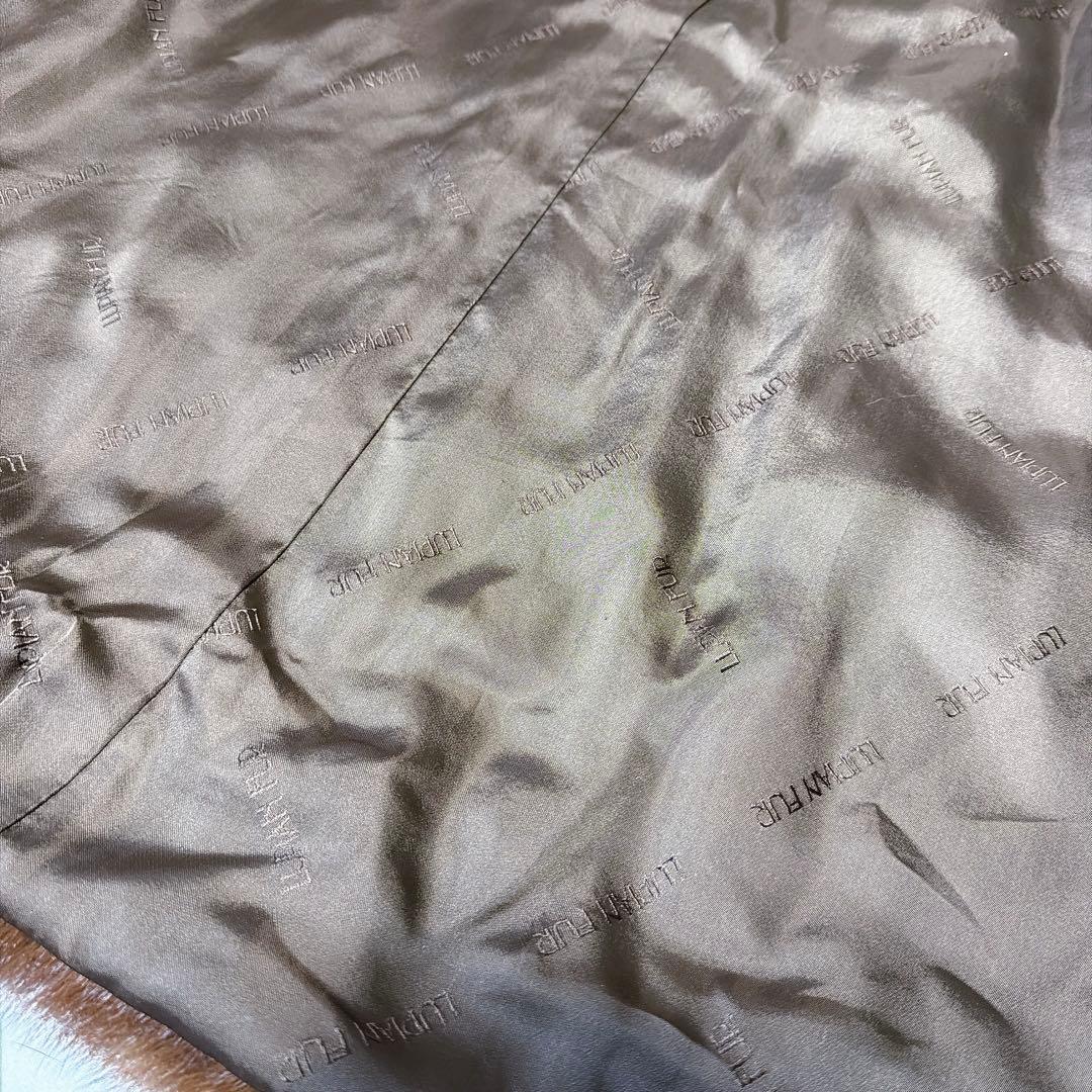 《美品》LUPIAN FUR リアルミンクファーコート キャメルブラウン 13
