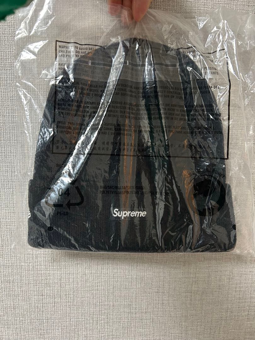 Supreme Sロゴ　ブラック ビーニー 未使用
